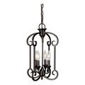 Forte Four Light Antique Bronze Open Frame Foyer Hall Fixture 7000-04-32